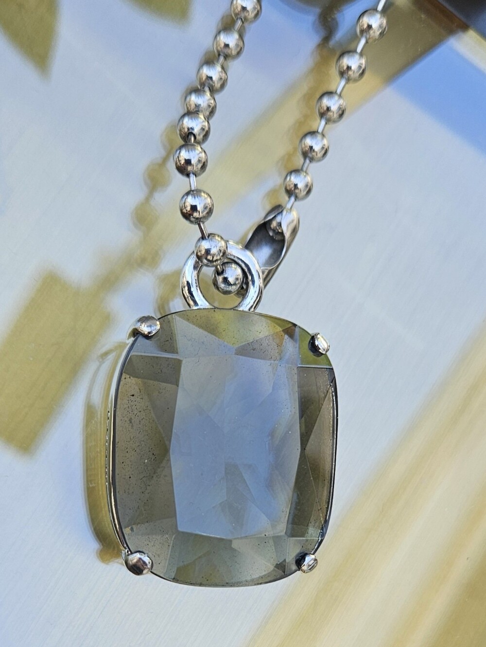 Coach Faceted Crystal Bag Charm Keychain Silver Tone Hangtag Collectible - Picture 6 of 7
